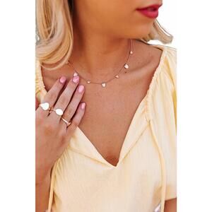 NEW KENDRA SCOTT women's adeline strand rhodium metal necklace in silver